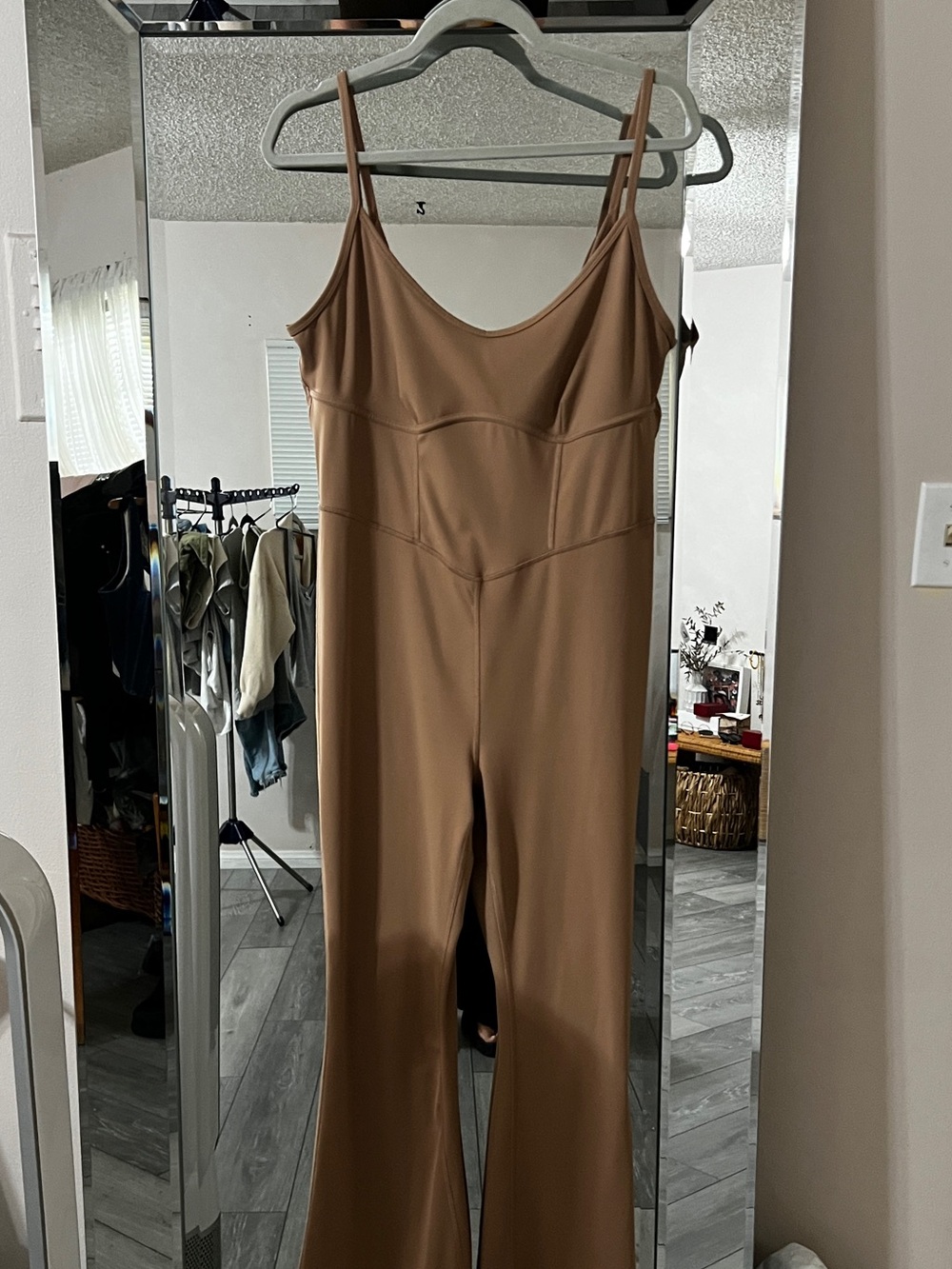 Beige Athletic Jumpsuit